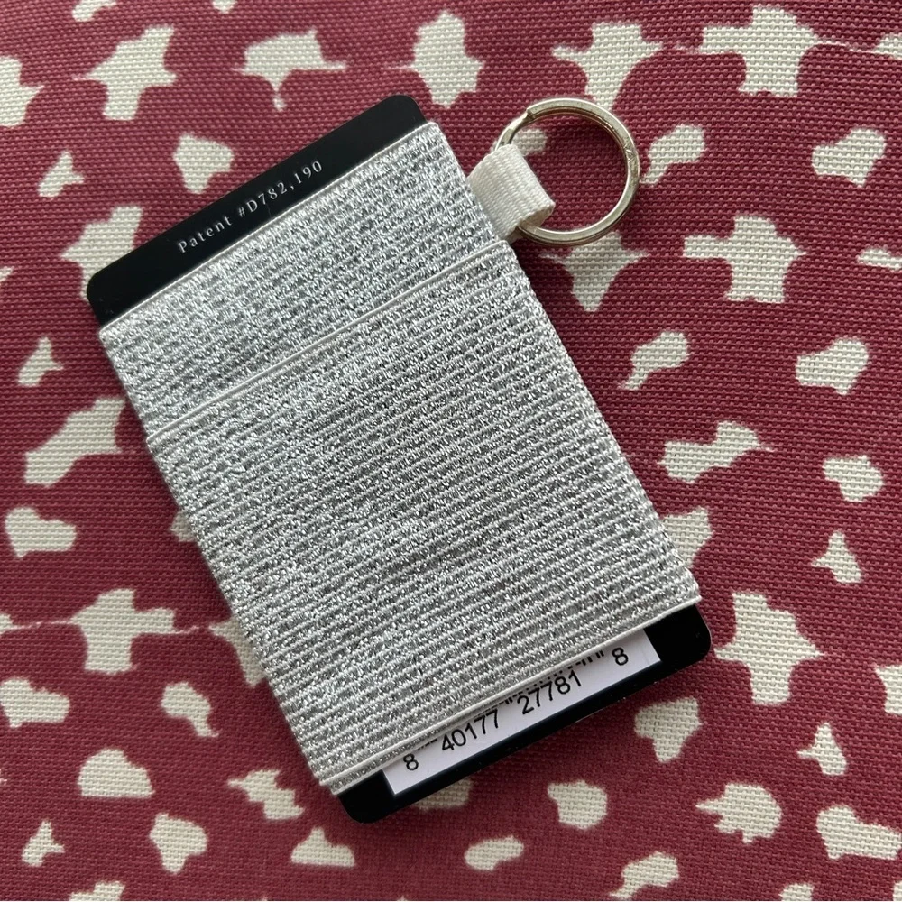 Thread Wallets Elastic Silver Card Holder - Picture 3 of 3